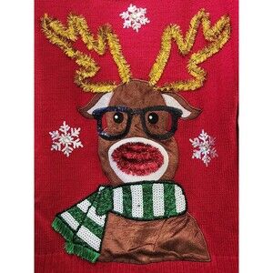 Rudolph the Red Nose Reindeer Christmas Holiday Sweater Womens X-Small